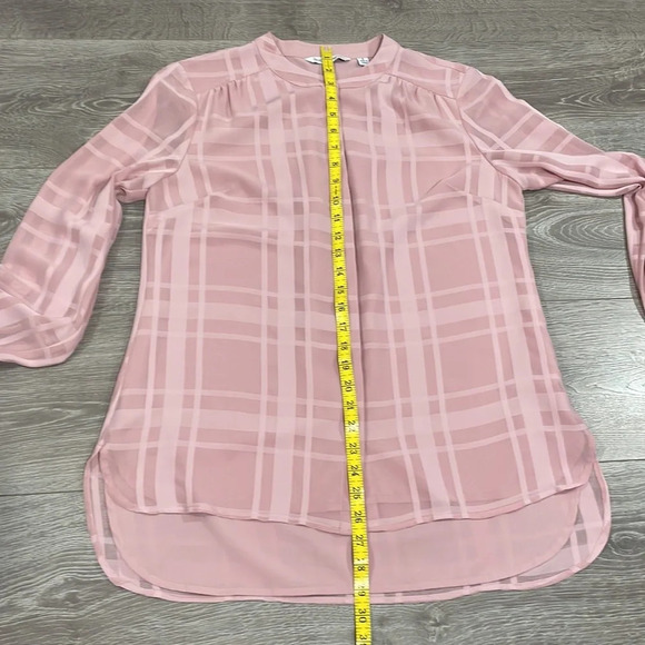 Isaac Mizrahi Live! Long Sleeve Pink Plaid Button Front Blouse 8 - Picture 11 of 16
